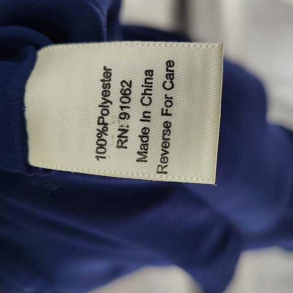 Standards and Practices Navy Blue Size Small Wrap Dress Flowy Short Sleeve - Picture 10 of 11